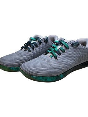 NOBULL Outwork SuperFabric Trainer Men’s Size 9.5 Gray Green Gym Workout Shoes